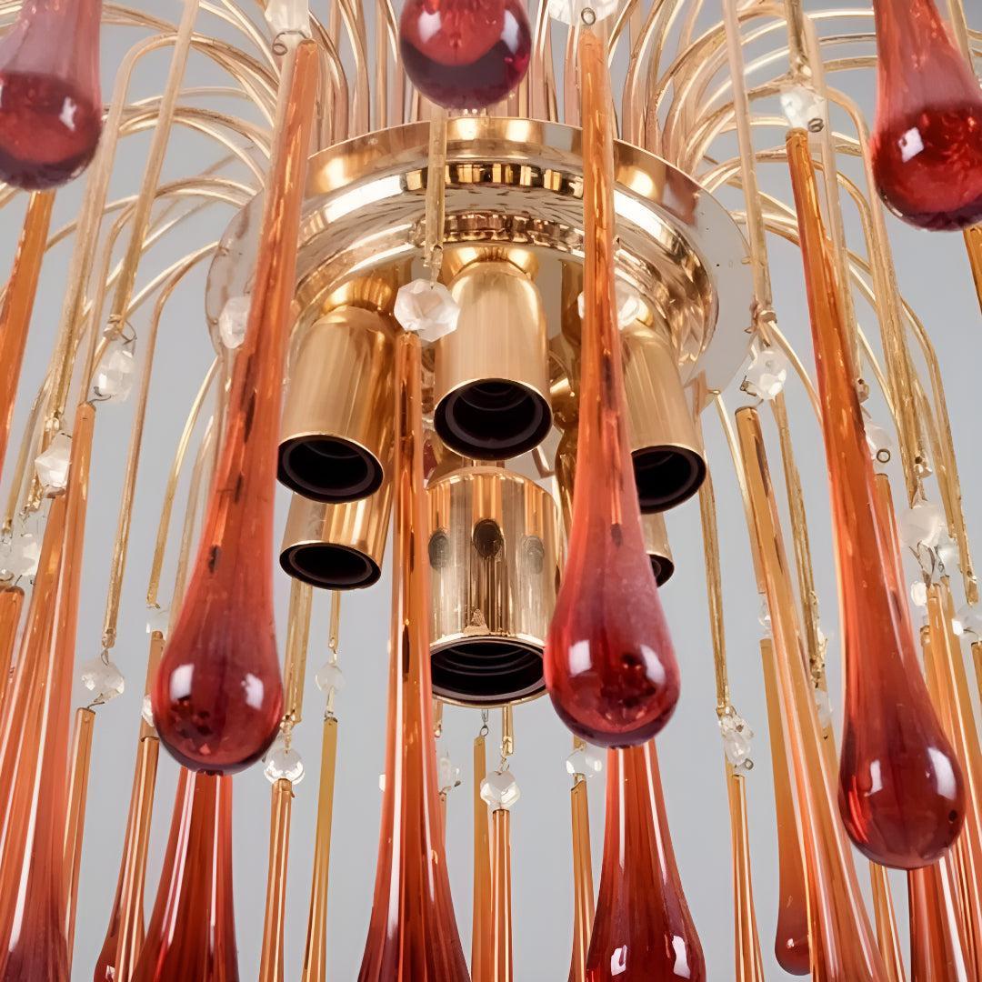 Vintage Italian Style Glass Chandelier For Dining And Living Room