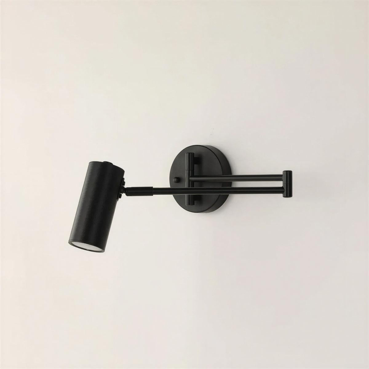 Wall Light Sconce With Adjustable Swing Arm For Reading