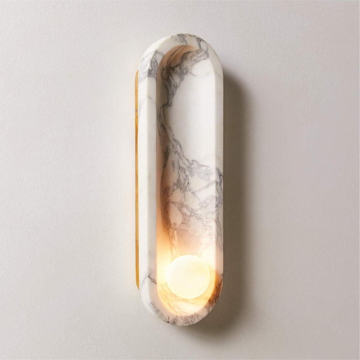 Wall Sconce Light With Modern Marble Design
