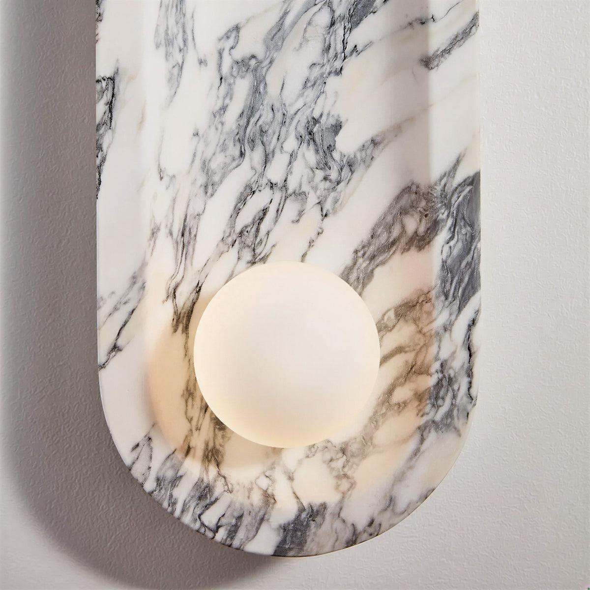 Wall Sconce Light With Modern Marble Design