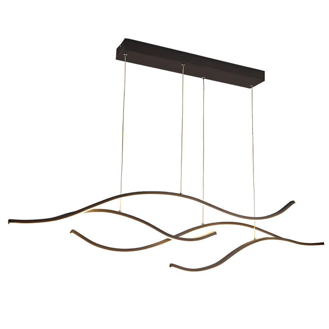 Wave Styled Dining Room LED Linear Pendant Light