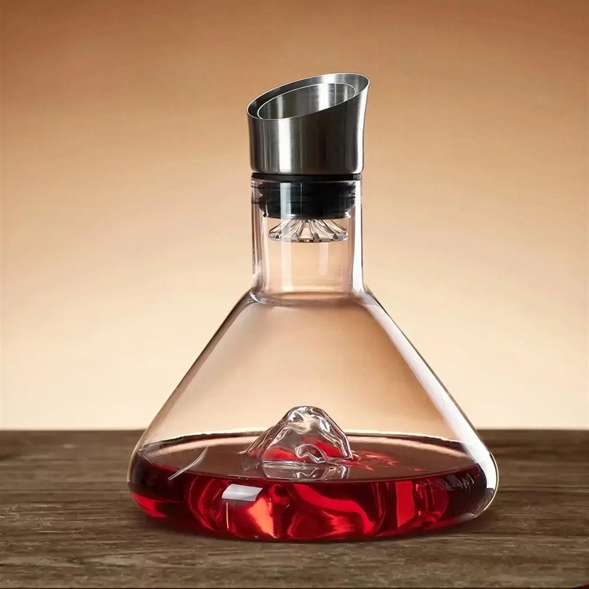 Wine Decanter Carafe with Iceberg Design
