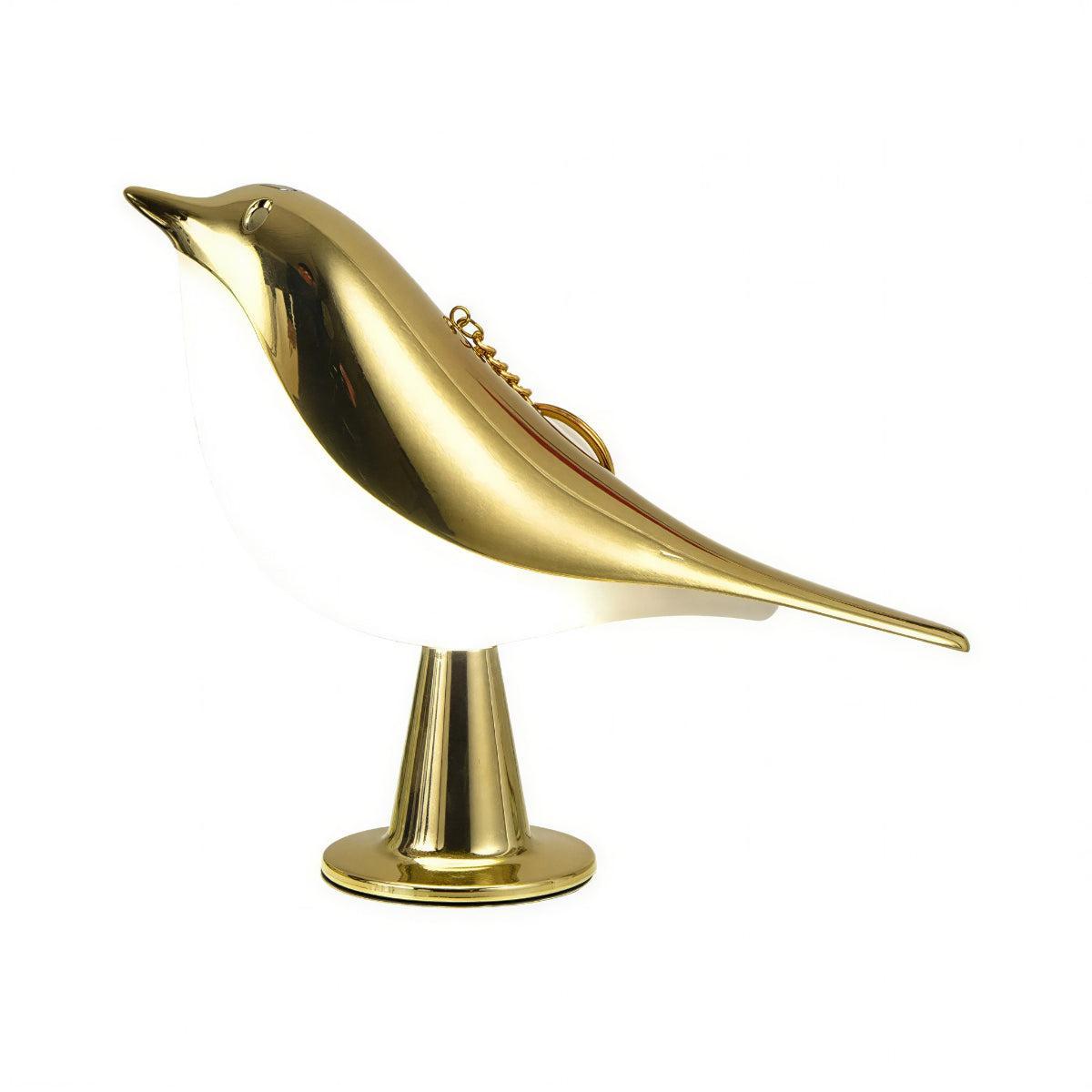 Wooden Table Lamp With Bird Design