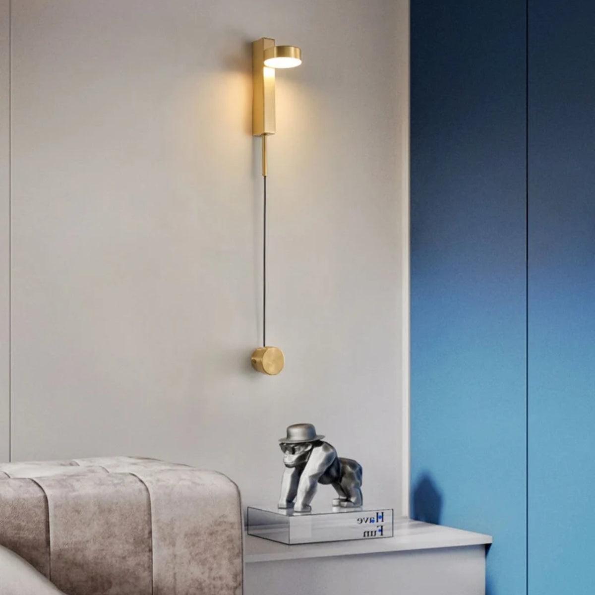 Adjustable Head Wall Sconce Lamp With Dimmer Switch Control