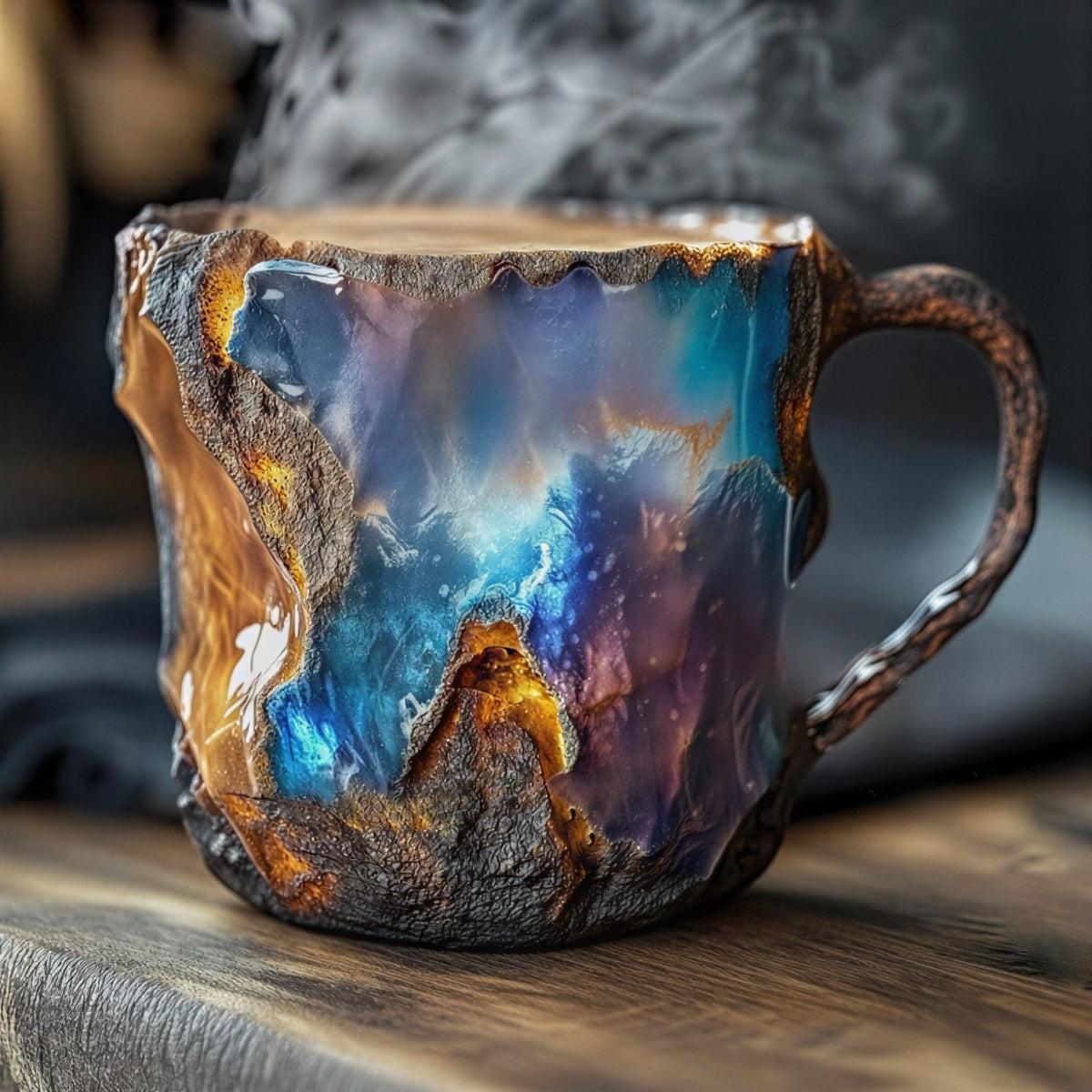 Aesthetic Coffee Mug With Mineral Crystal Geode Design
