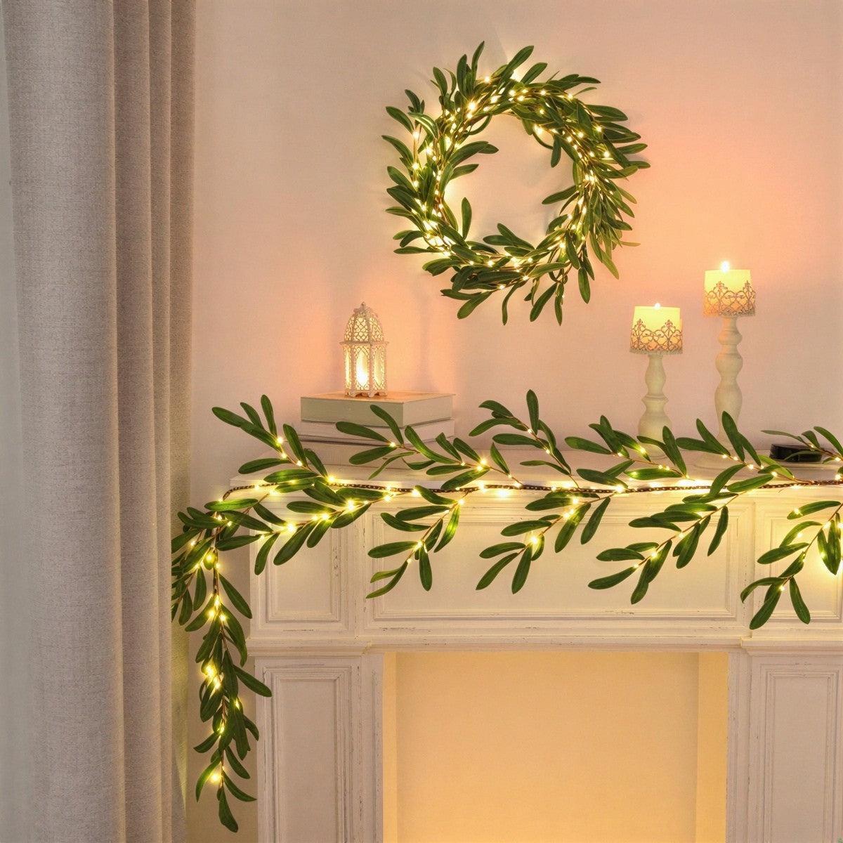 Aesthetic Room Decor With Olive Branch Garland
