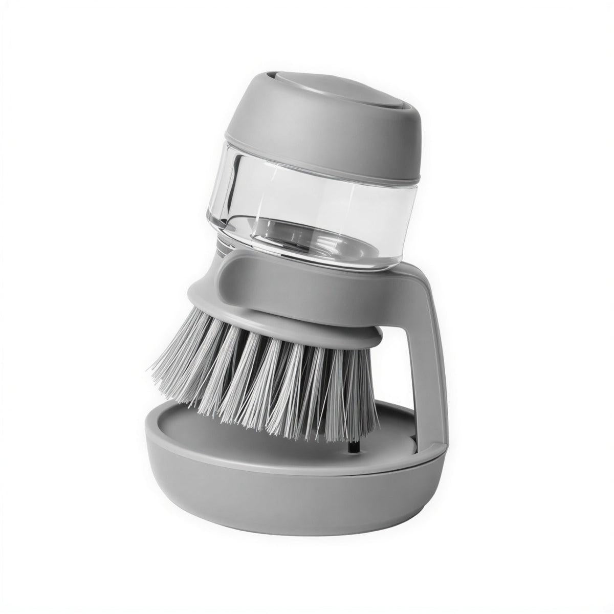 Automatic Kitchen Dishwashing Scrubber Brush With Integrated Soap Dispenser