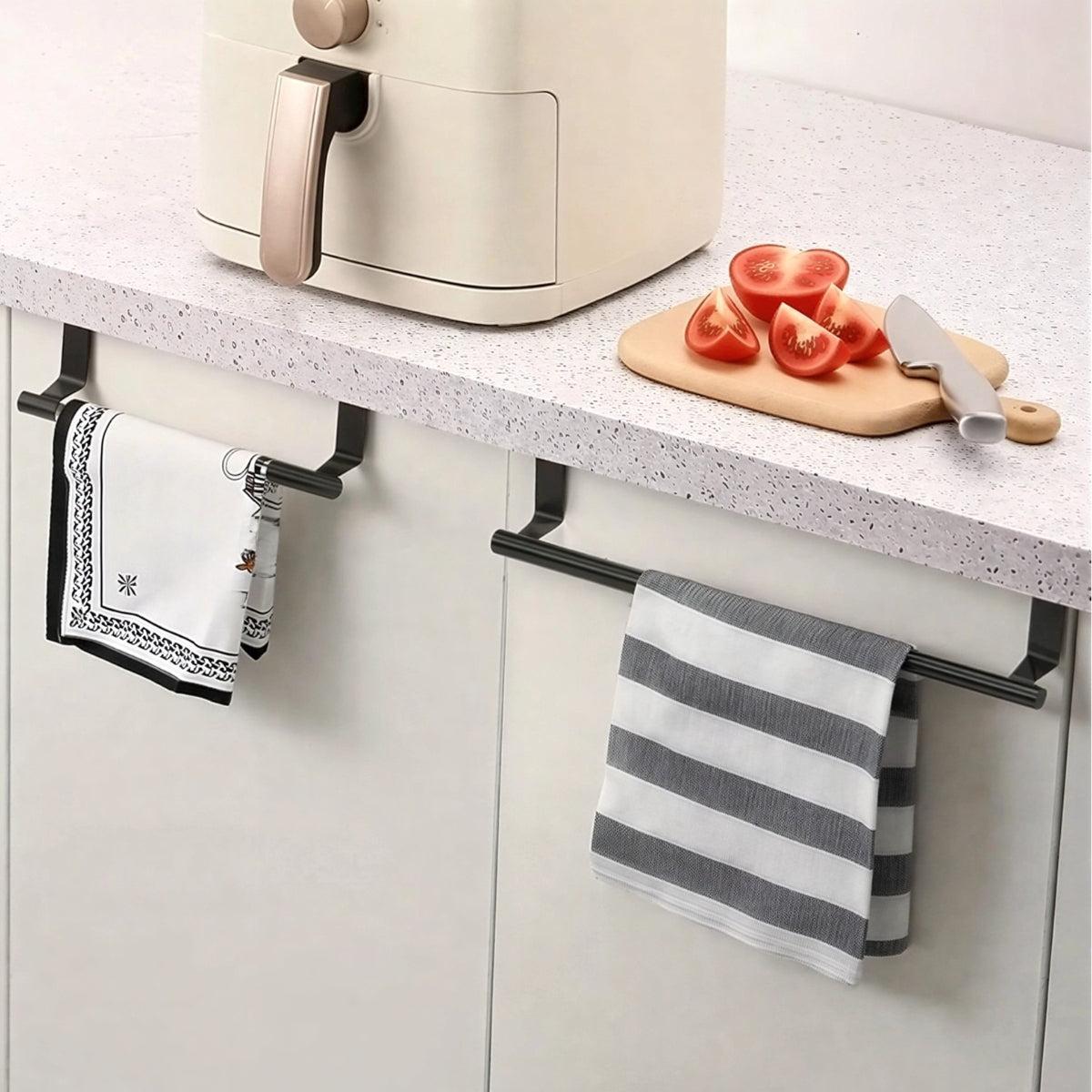Bath Towel Holder For Bathroom With Over The Door Cabinet Hanger