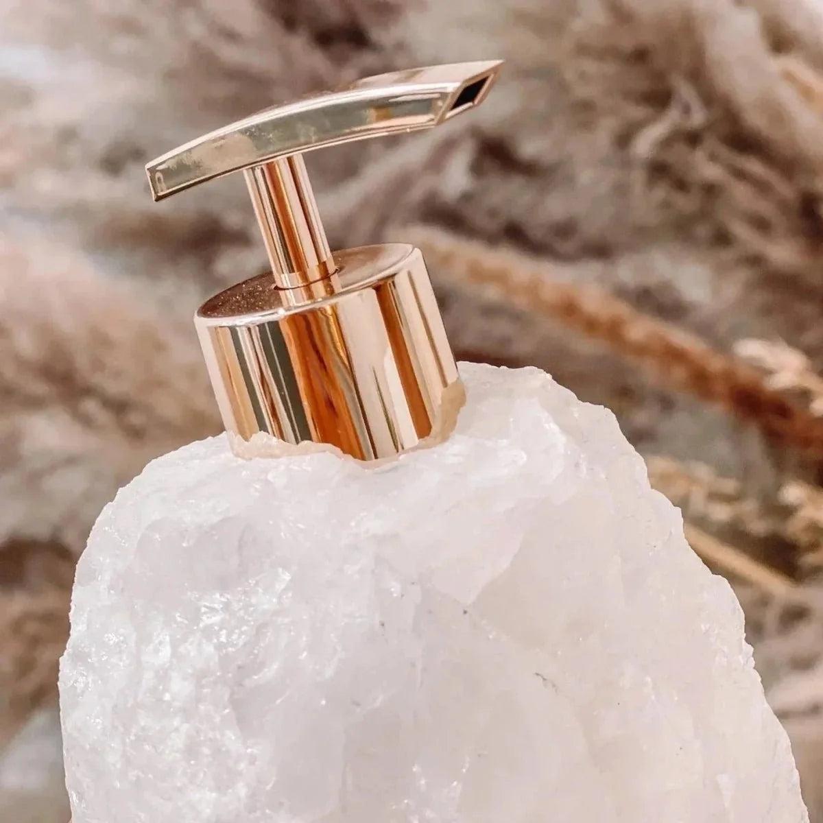 Bathroom Hand Soap Dispenser With Refillable Gemstone Design