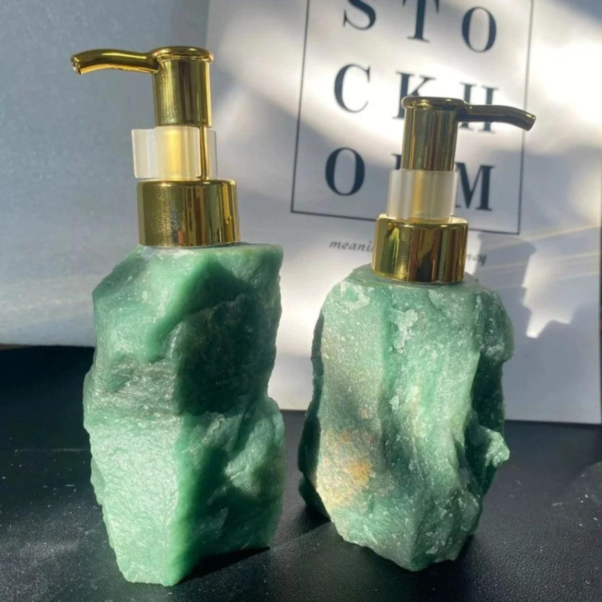Bathroom Hand Soap Dispenser With Refillable Gemstone Design
