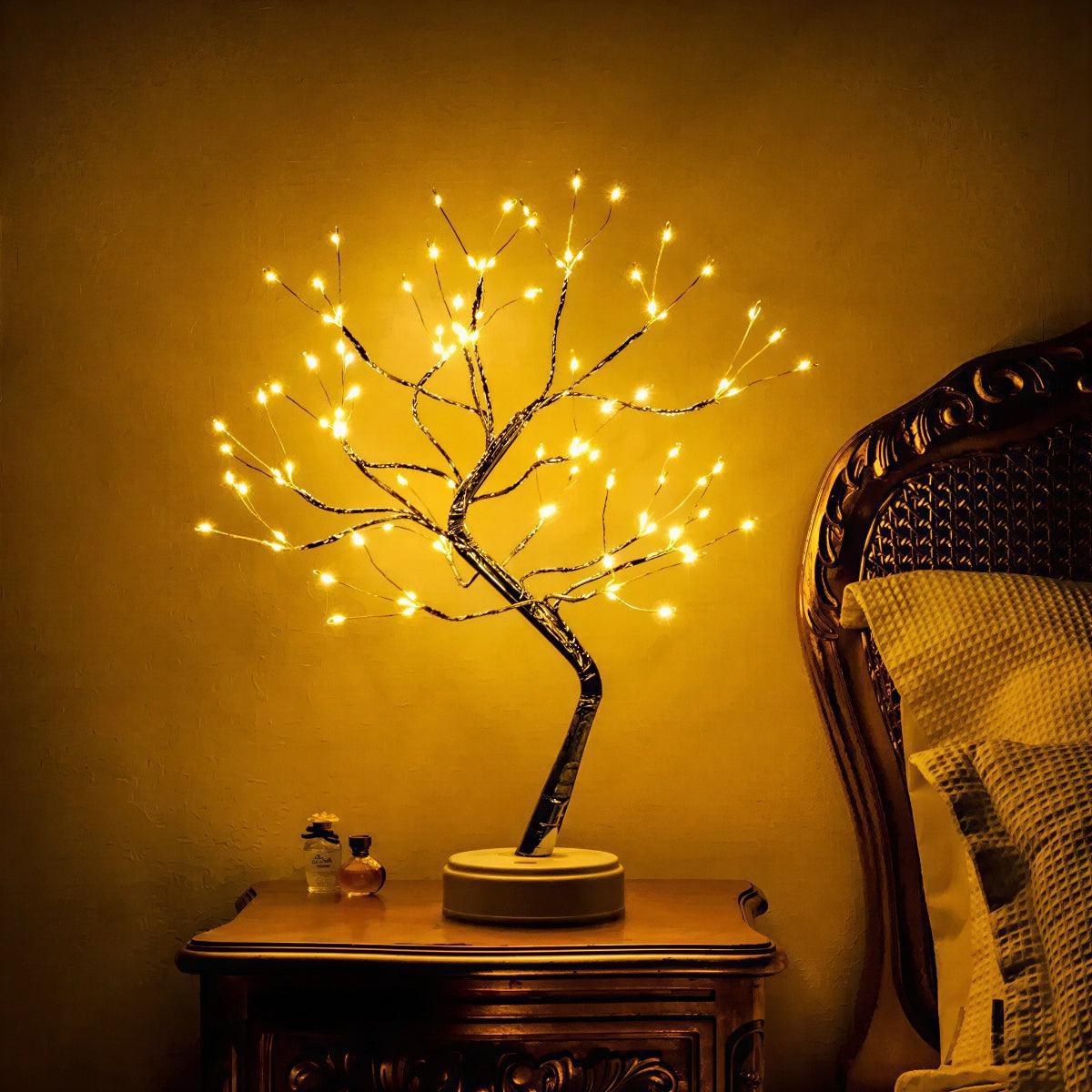 Battery Operated Model Tree Table Lamp With 108 Warm Ambient Lights