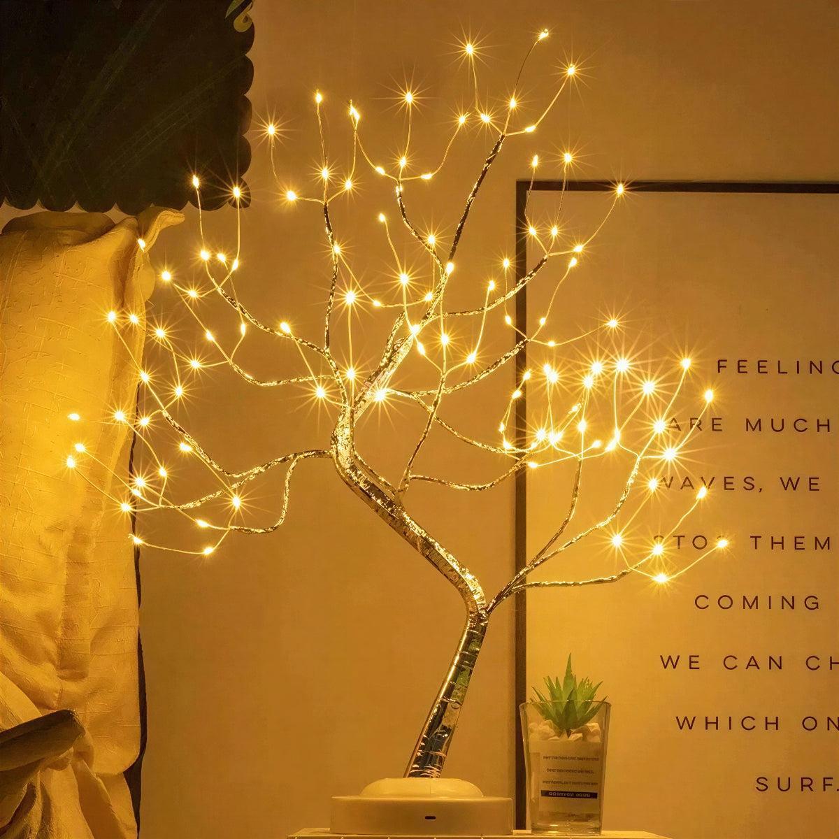 Battery Operated Model Tree Table Lamp With 108 Warm Ambient Lights