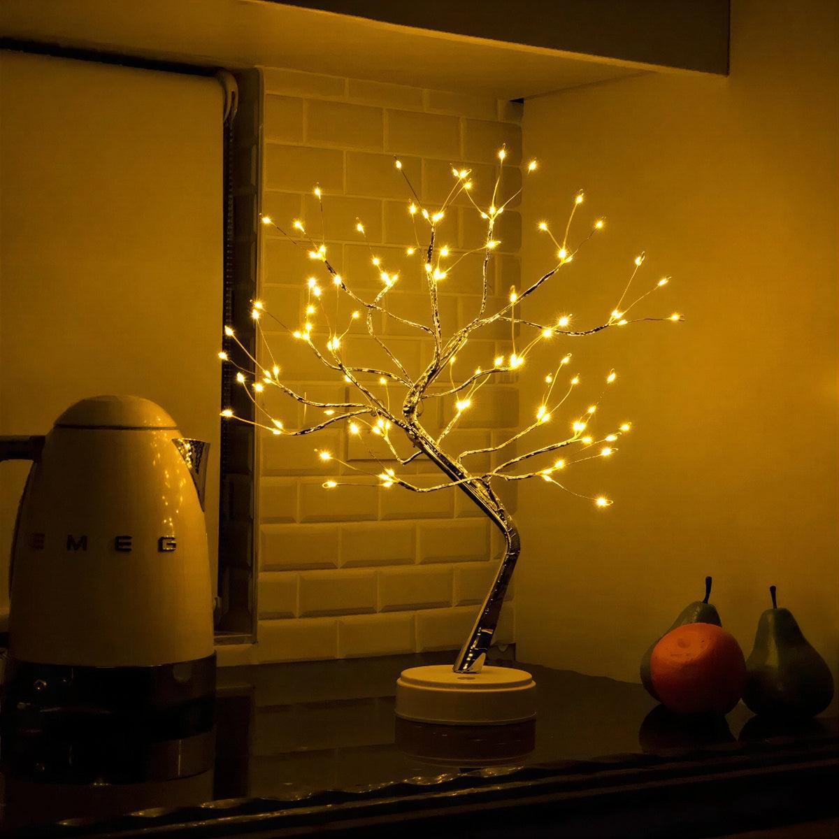 Battery Operated Model Tree Table Lamp With 108 Warm Ambient Lights