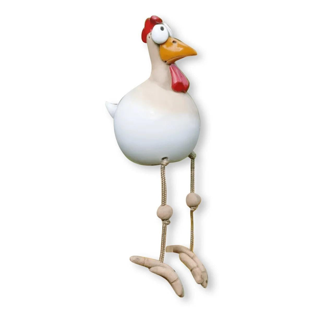 Chicken Garden Statue With Googly Eyes For Funny Lawn Ornament