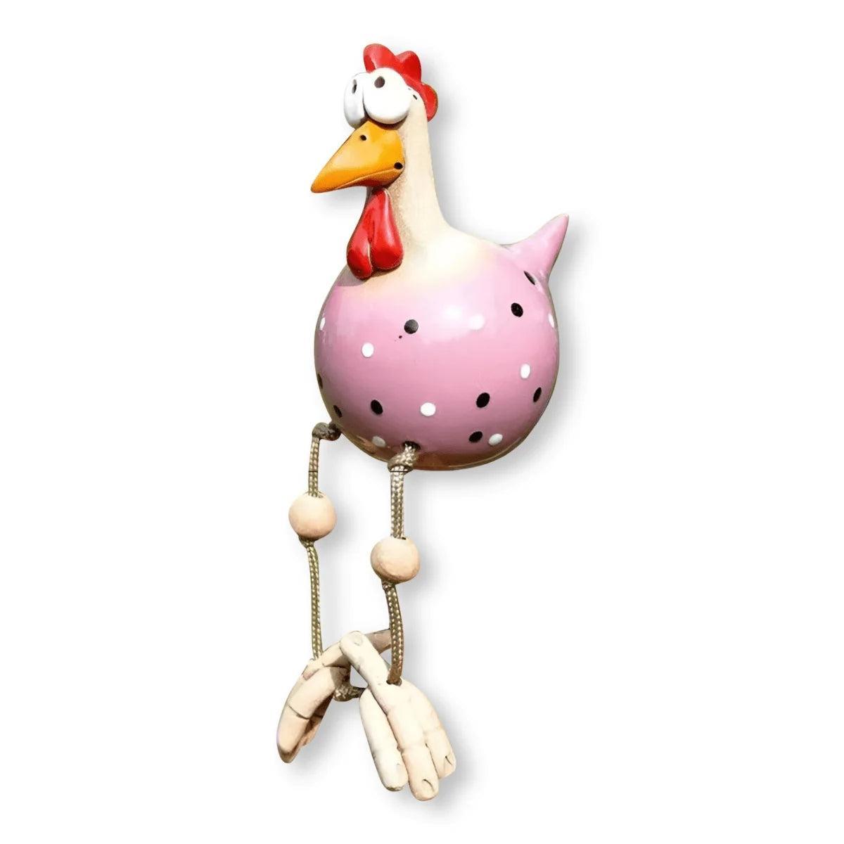 Chicken Garden Statue With Googly Eyes For Funny Lawn Ornament