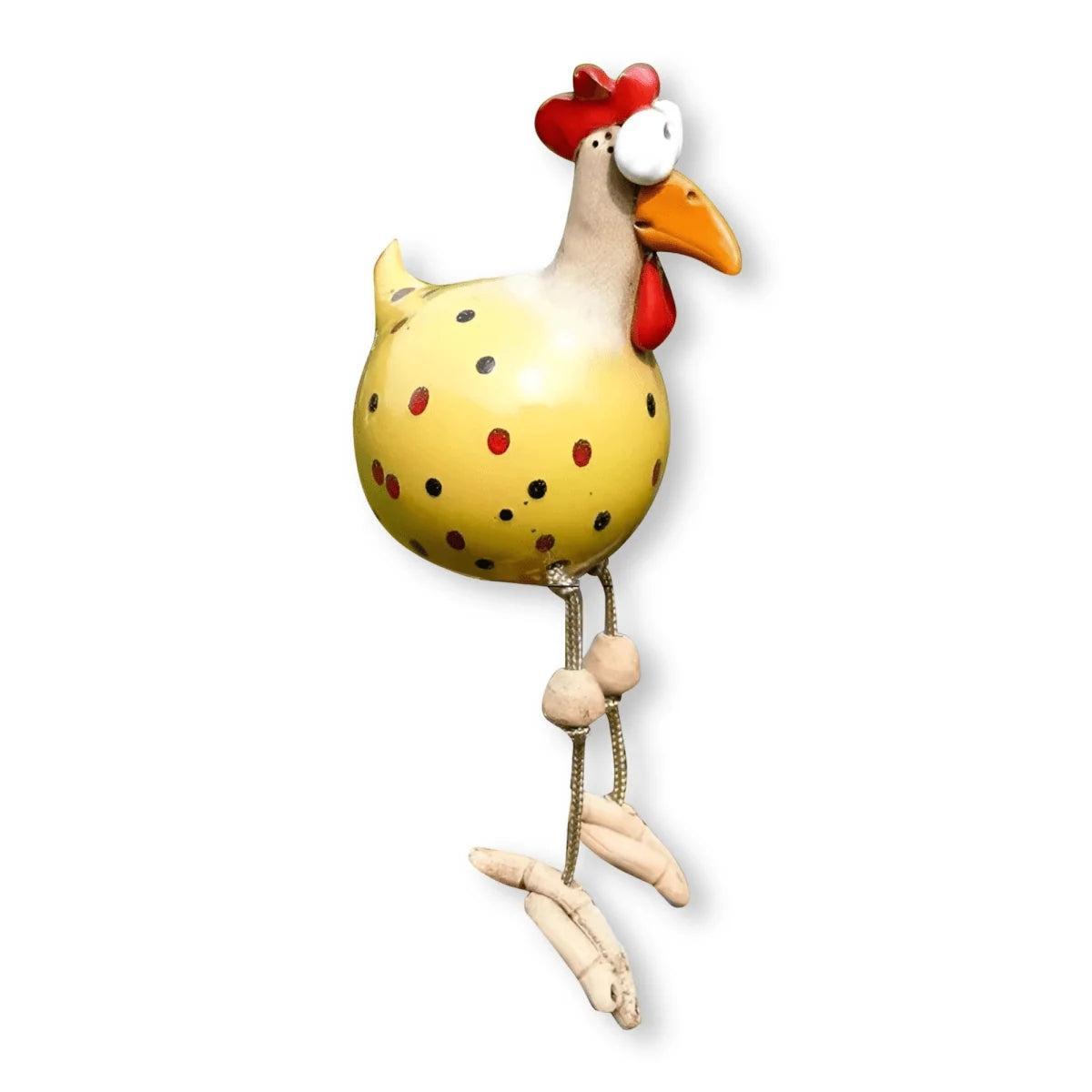Chicken Garden Statue With Googly Eyes For Funny Lawn Ornament