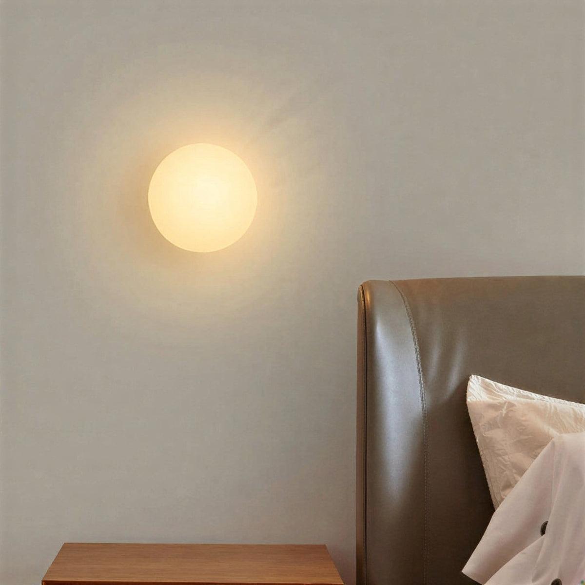 Circular Glass Wall Light Sconce