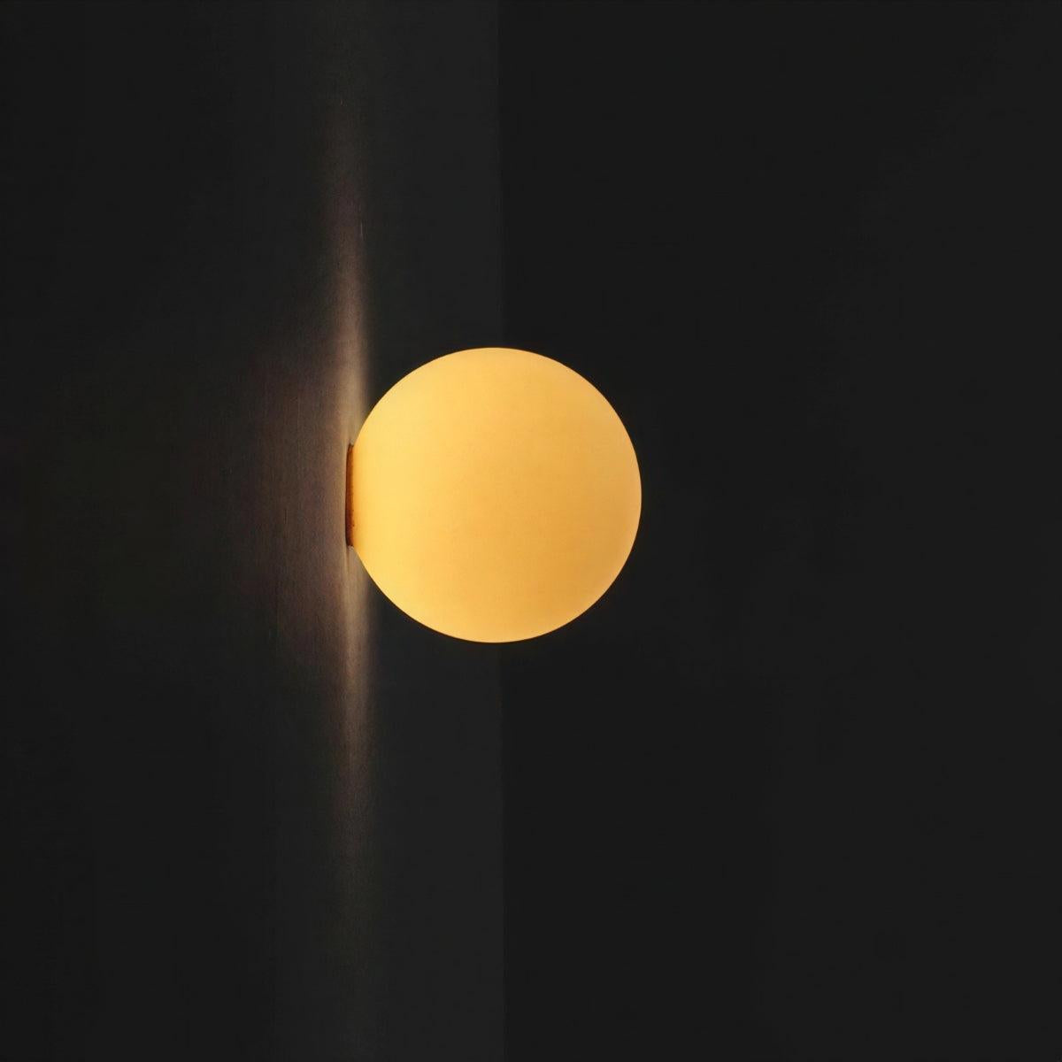 Circular Glass Wall Light Sconce