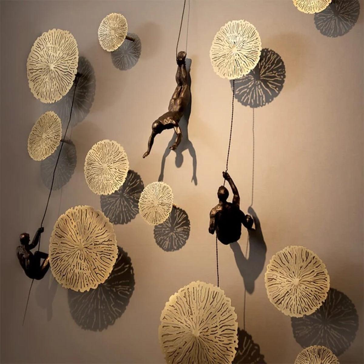 Climbing Figure Wall Art For Living Room