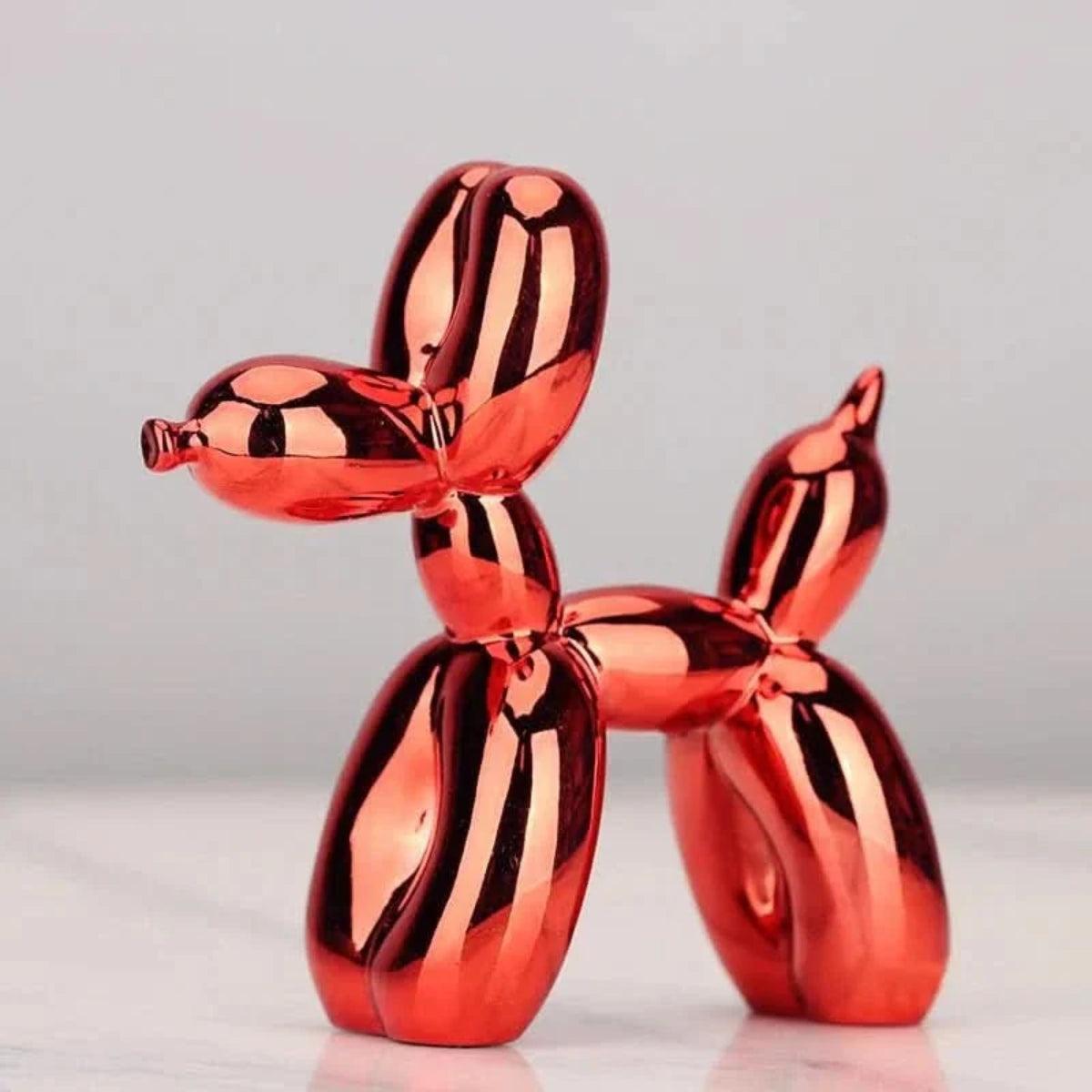 Clown Balloon Dog Sculpture With Glossy Finish