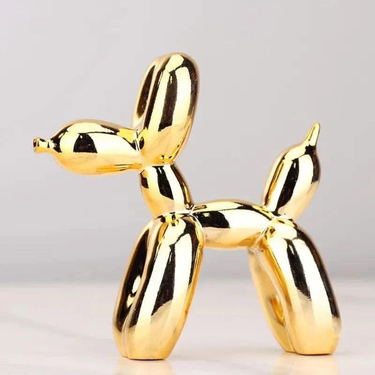 Clown Balloon Dog Sculpture With Glossy Finish