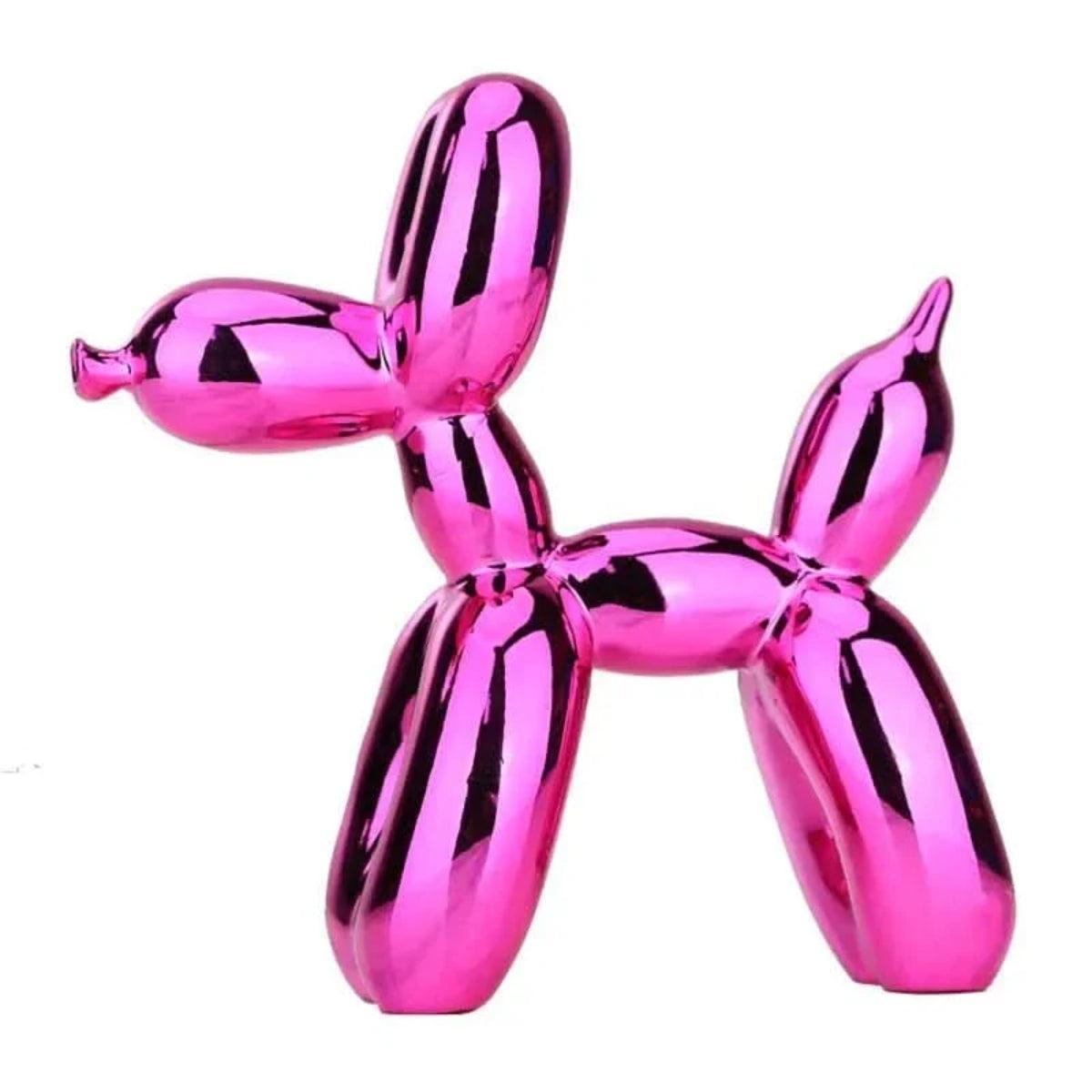 Clown Balloon Dog Sculpture With Glossy Finish