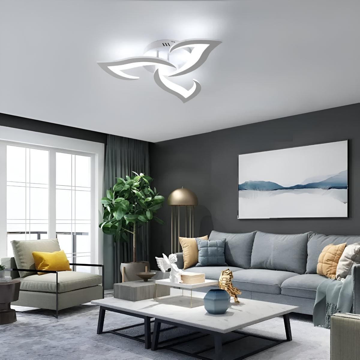 Contemporary Flower Flush Mount Ceiling Light with Petal Shape