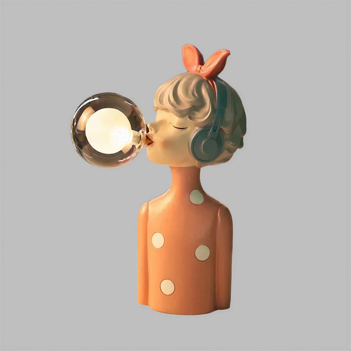 Contemporary Table Lamp With Sculptural Women Figurine For Decorative Lighting