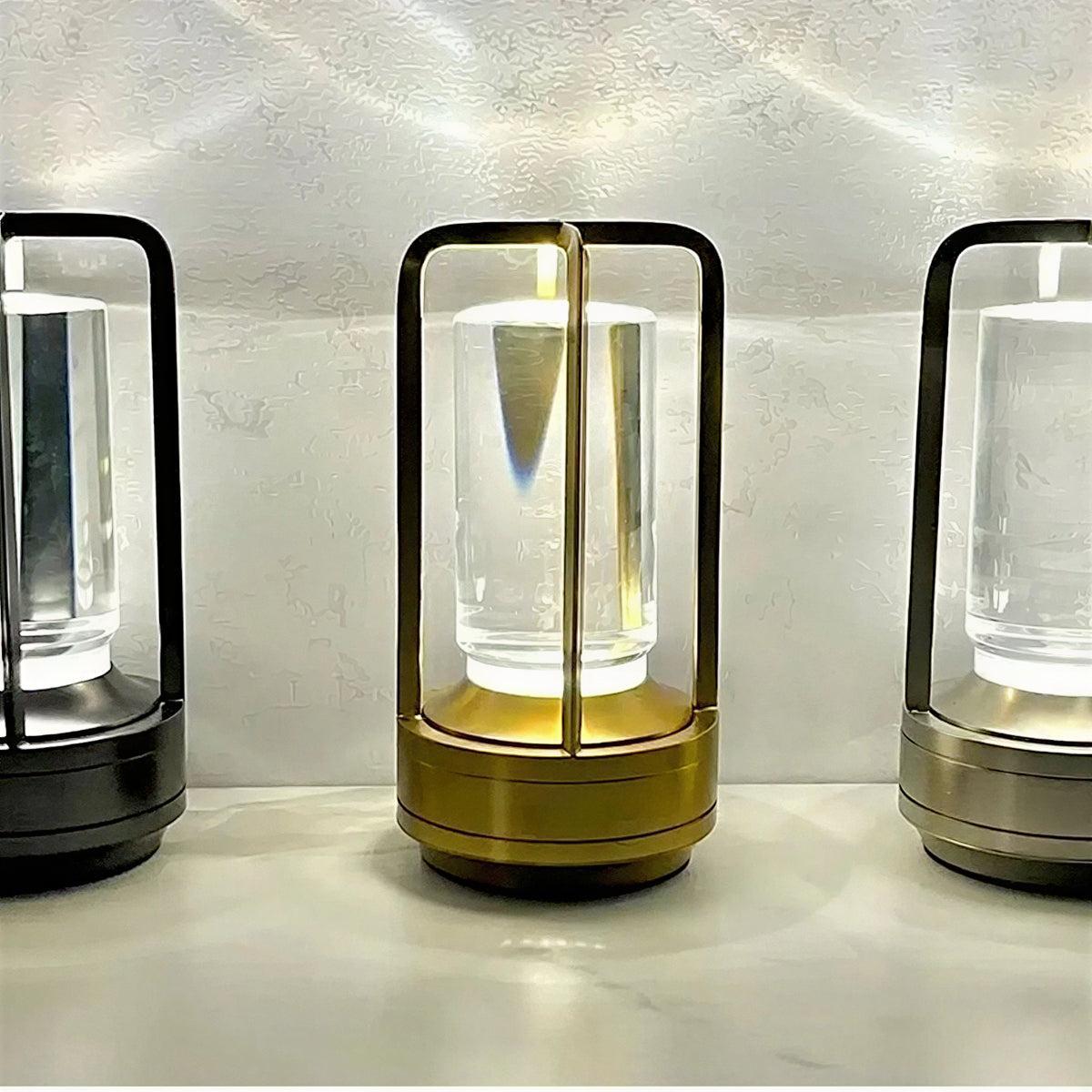 Cordless Table Lamp Lantern with Rechargeable LED Light