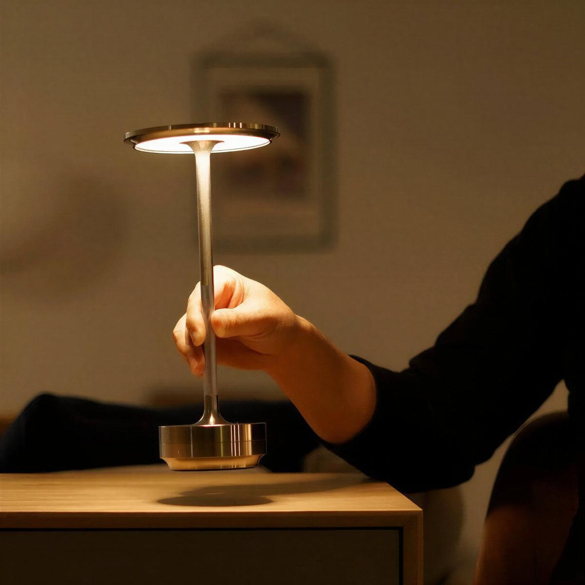 Cordless Table Lamp With Touch Dimming and Ambient Lighting