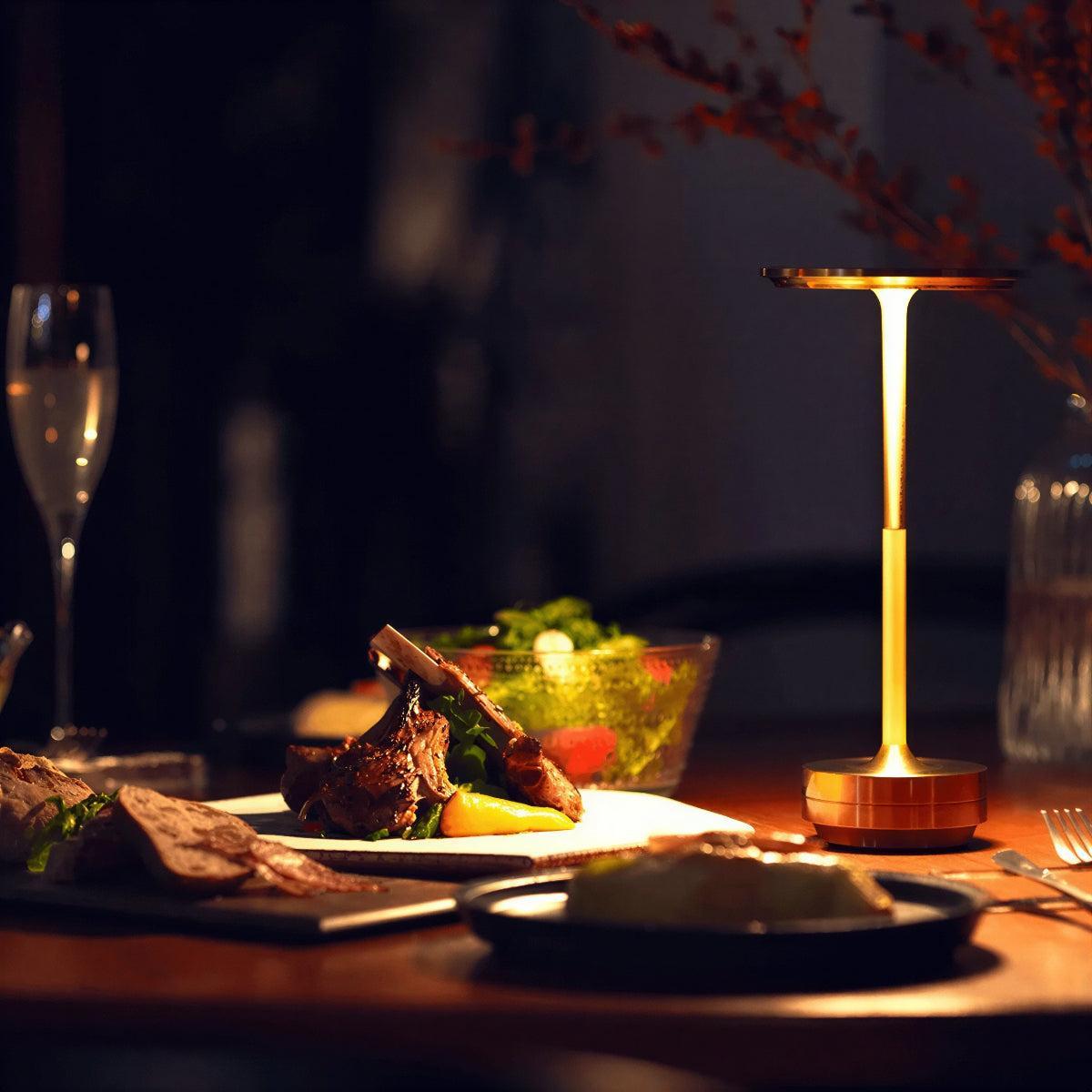 Cordless Table Lamp With Touch Dimming and Ambient Lighting