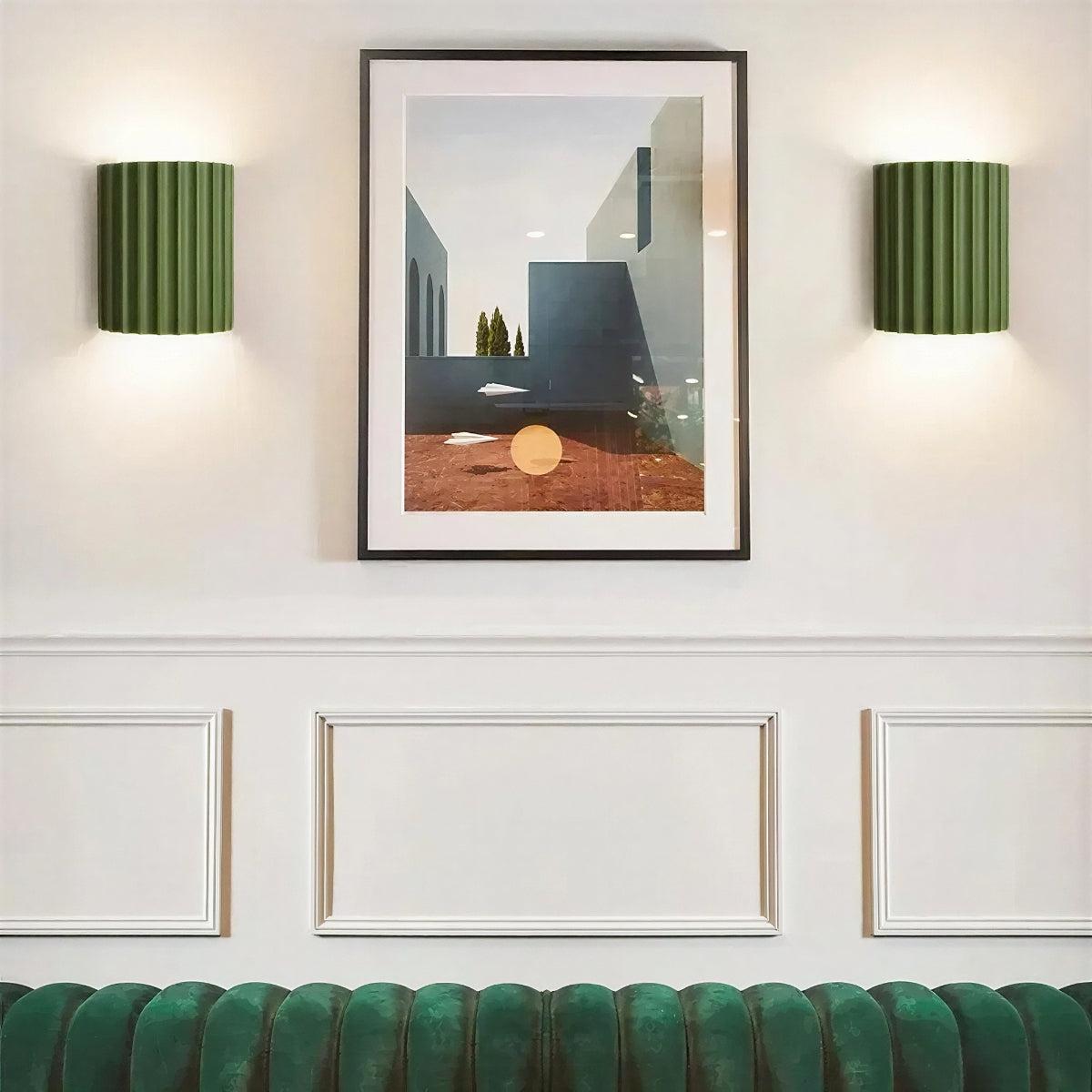 Curved Wall Lamp with Ambient Light and Rounded Shade
