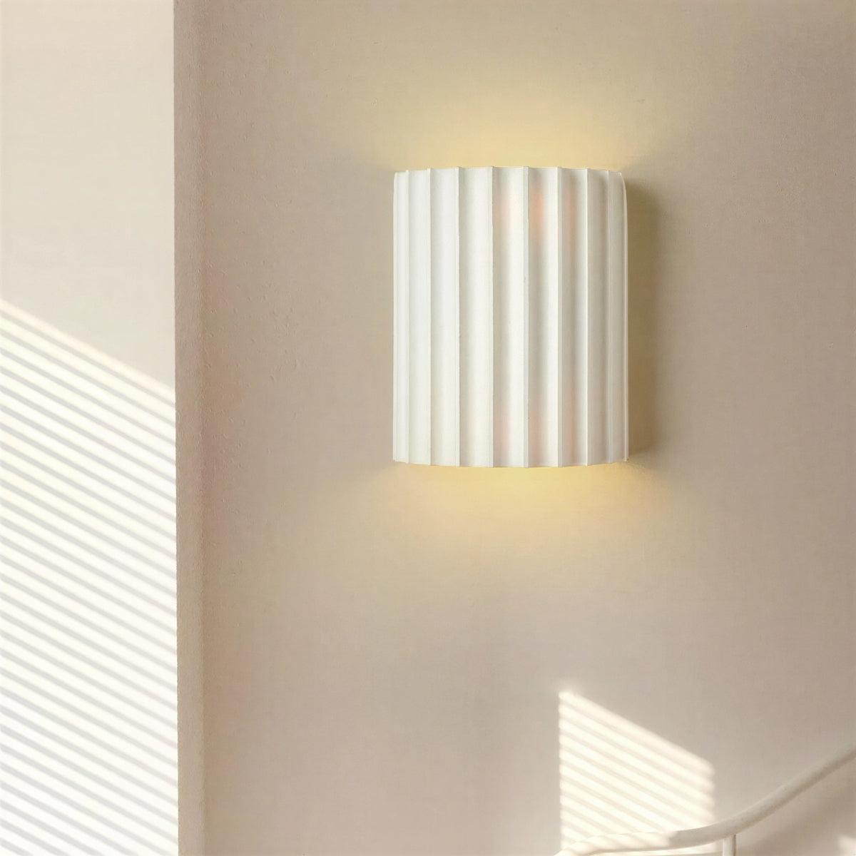 Curved Wall Lamp with Ambient Light and Rounded Shade