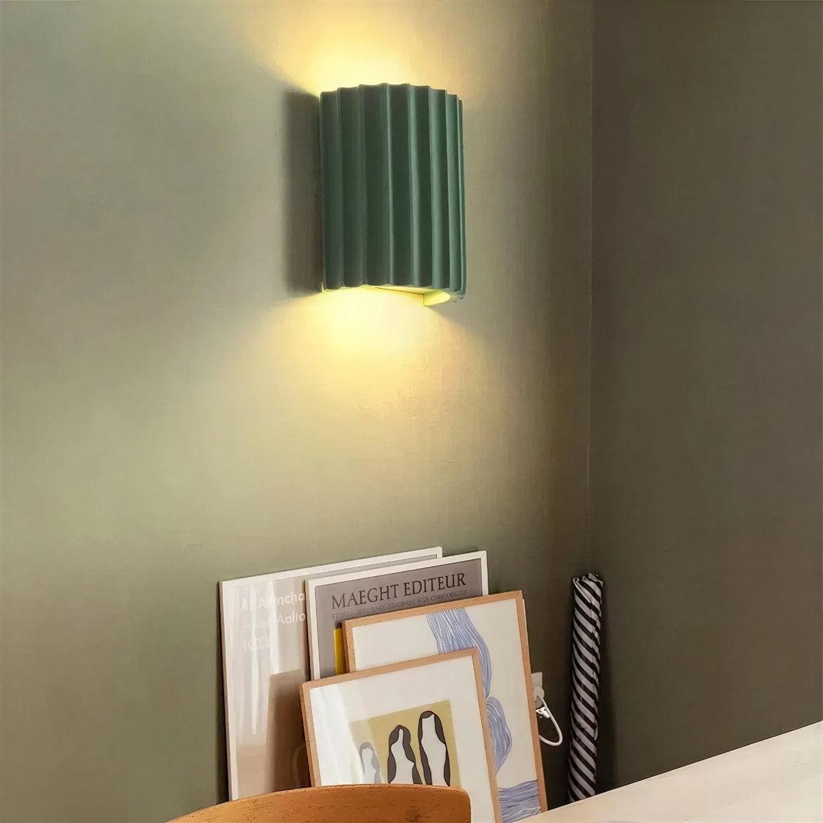 Curved Wall Lamp with Ambient Light and Rounded Shade