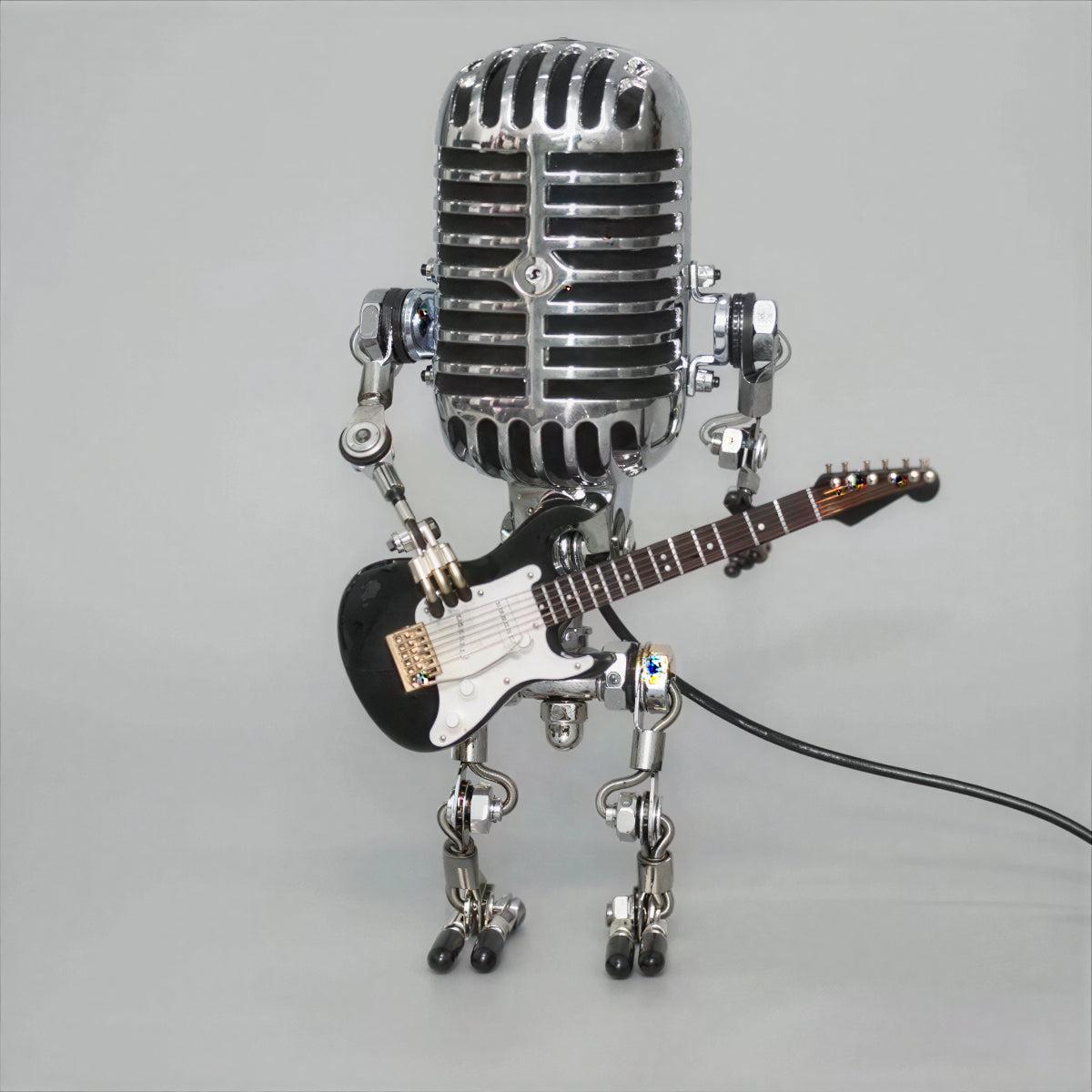 Dimmable Table Lamp with Microphone and Guitar Design