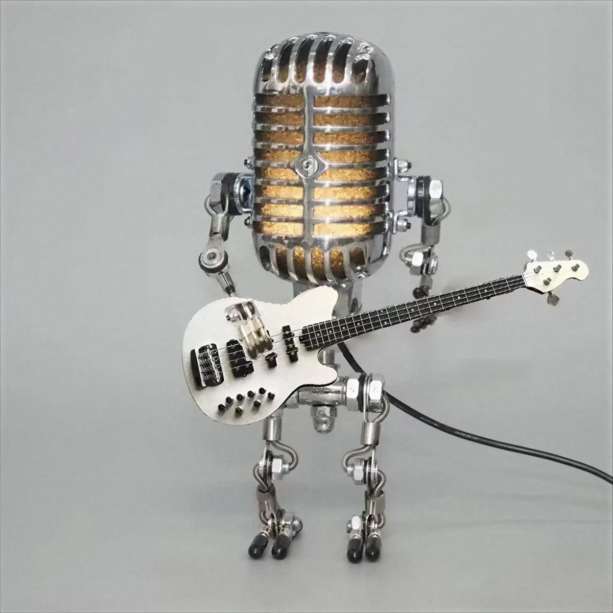 Dimmable Table Lamp with Microphone and Guitar Design