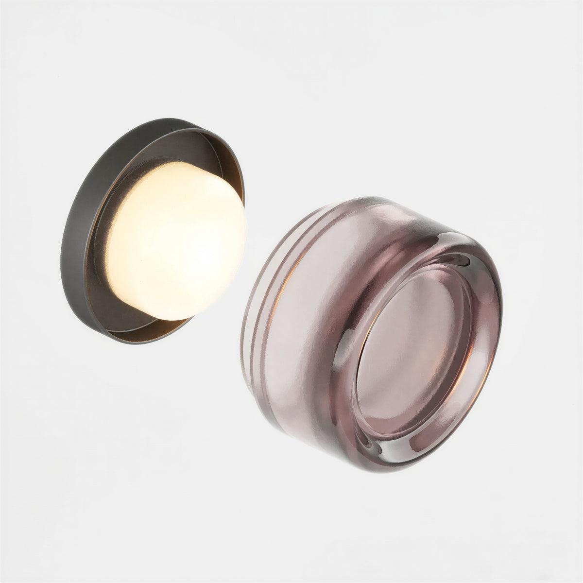 Dimple Wall Sconce Light With Ambient Glow and Round Design