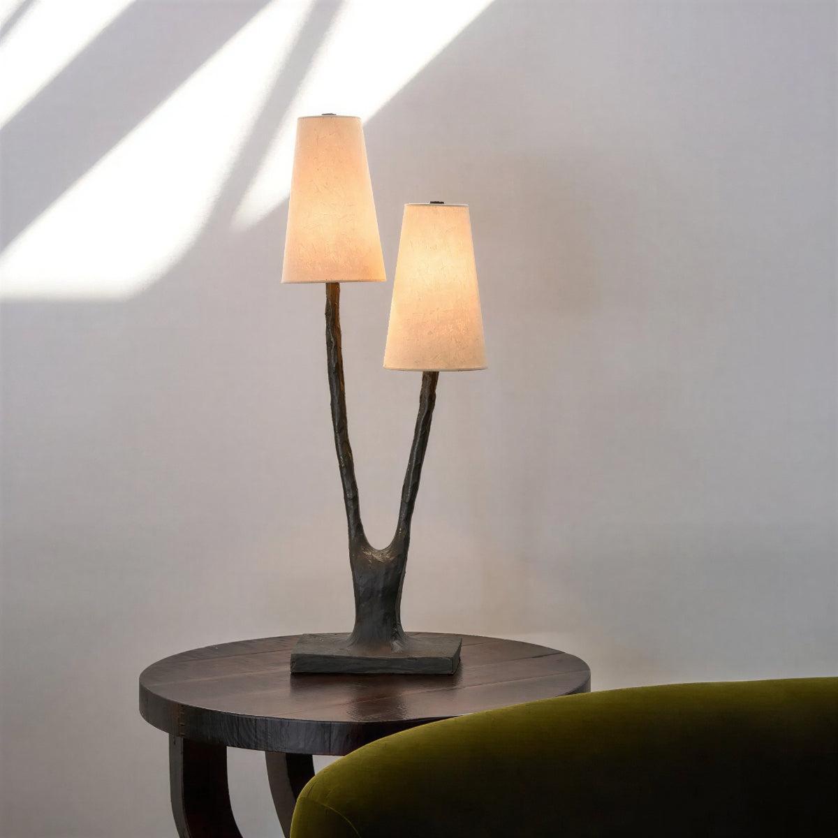 Dual Shade Table Lamp For Living Room