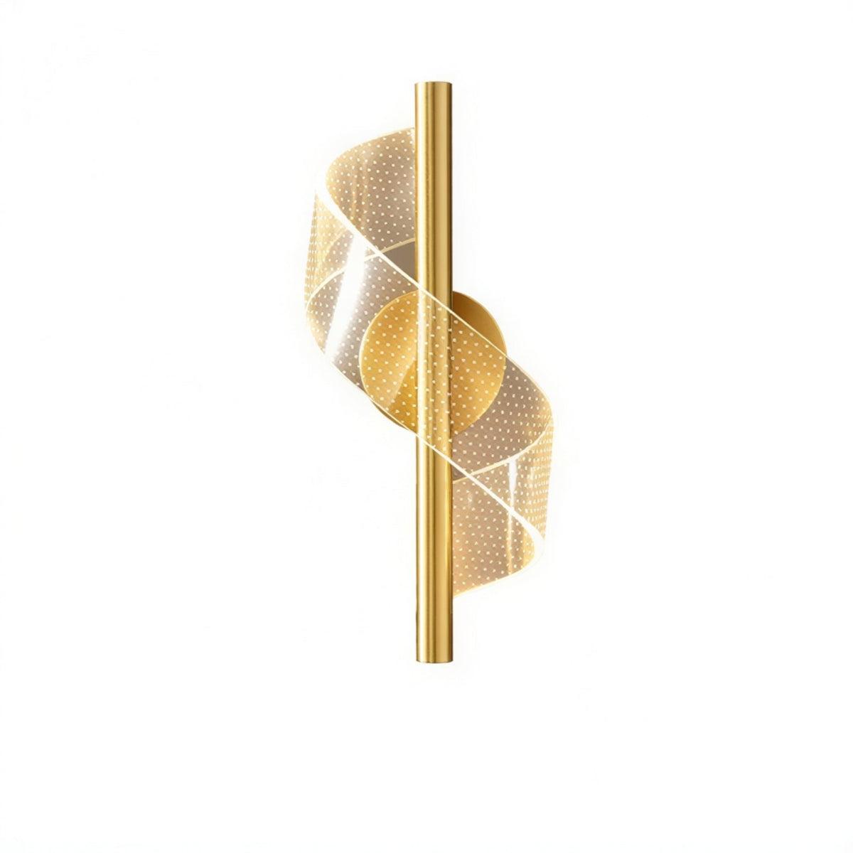 Elegant Wall Sconce Light With Decorative Spiral Ribbon Pattern