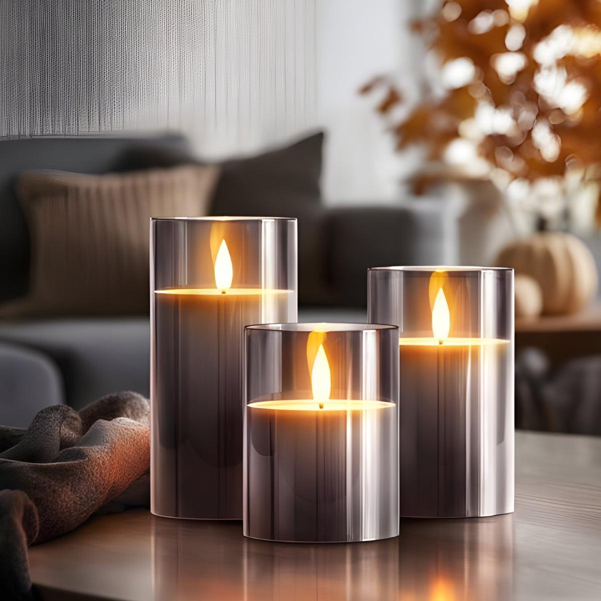 Flameless Battery Operated Candles With Flickering Light