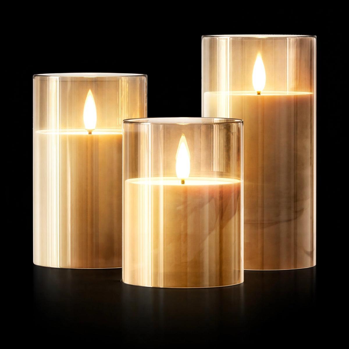 Flameless Battery Operated Candles With Flickering Light