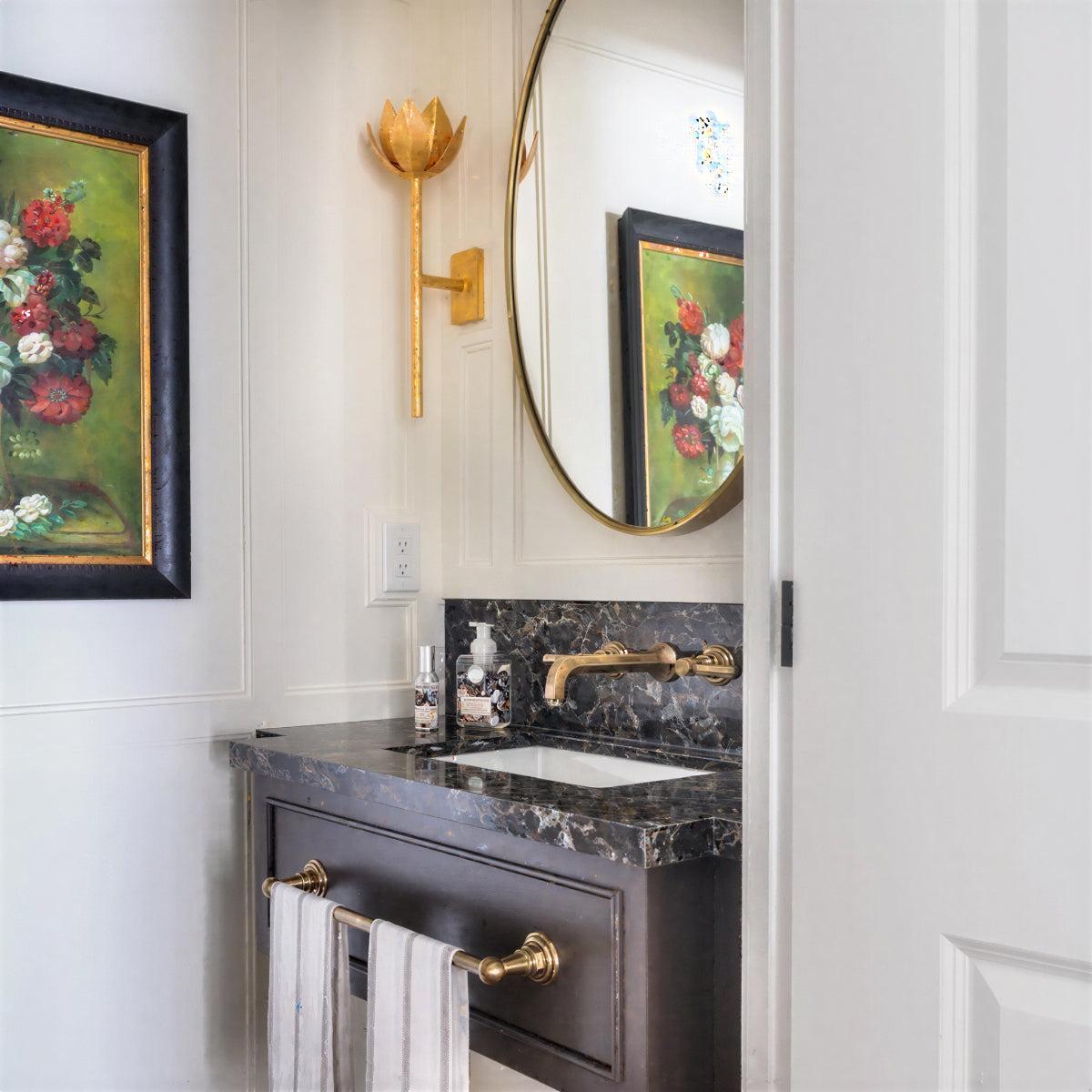 Flower Wall Sconce Light with Floral Design