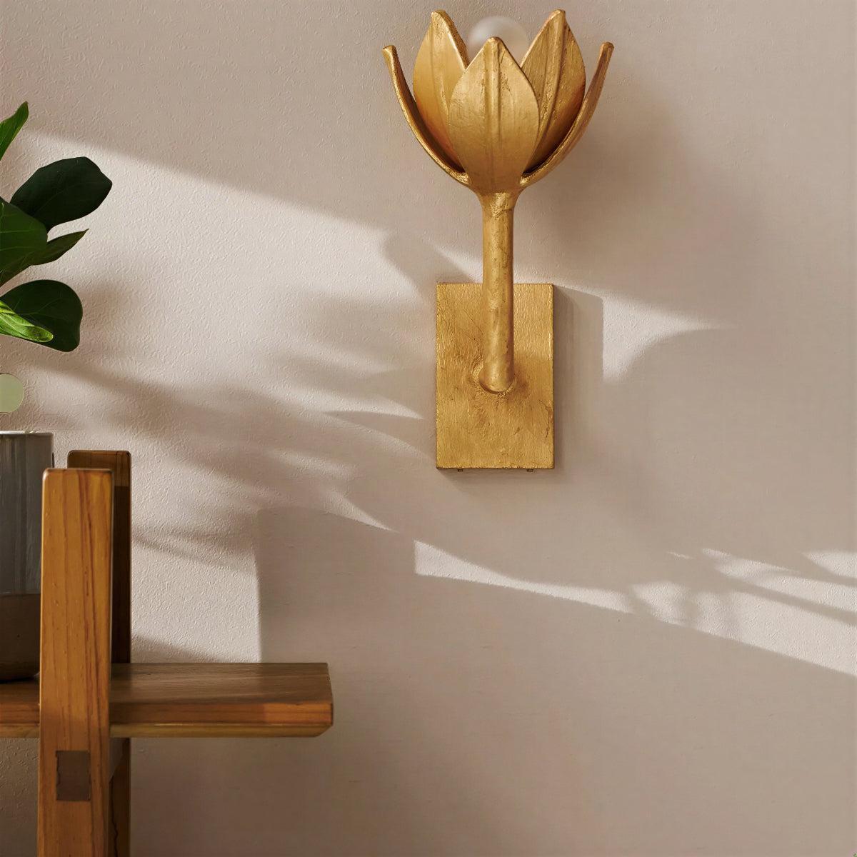 Flower Wall Sconce Light with Floral Design