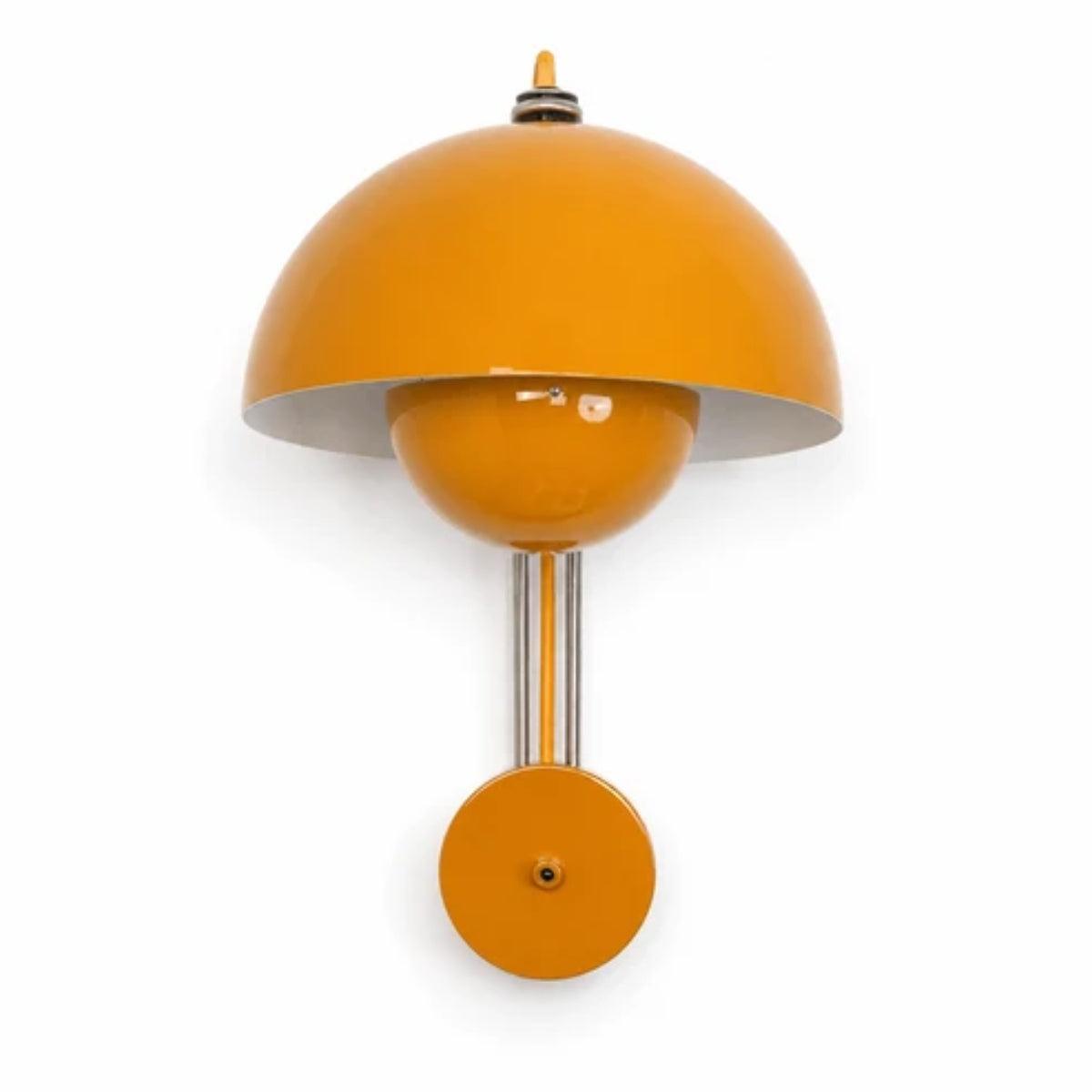 Flowerpot Styled Wall Sconce Light Fixture With Rounded Double Dome Shade