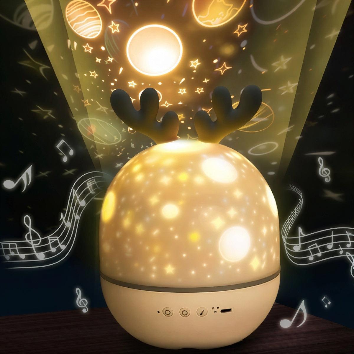 Galaxy Star Projector Night Light With Rotating Music Effects