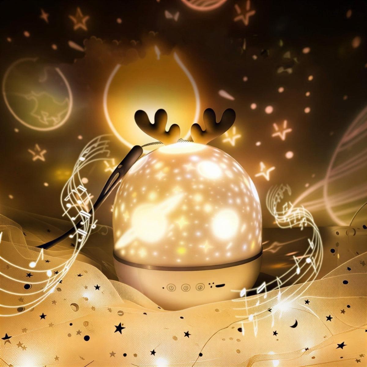 Galaxy Star Projector Night Light With Rotating Music Effects