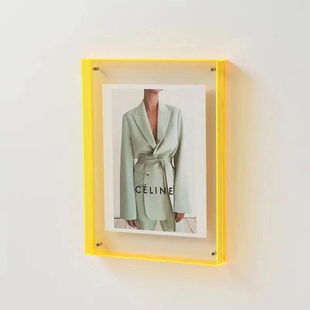 Gallery Wall Picture Frame Display With Vibrant Edge For Framed Photos And Posters