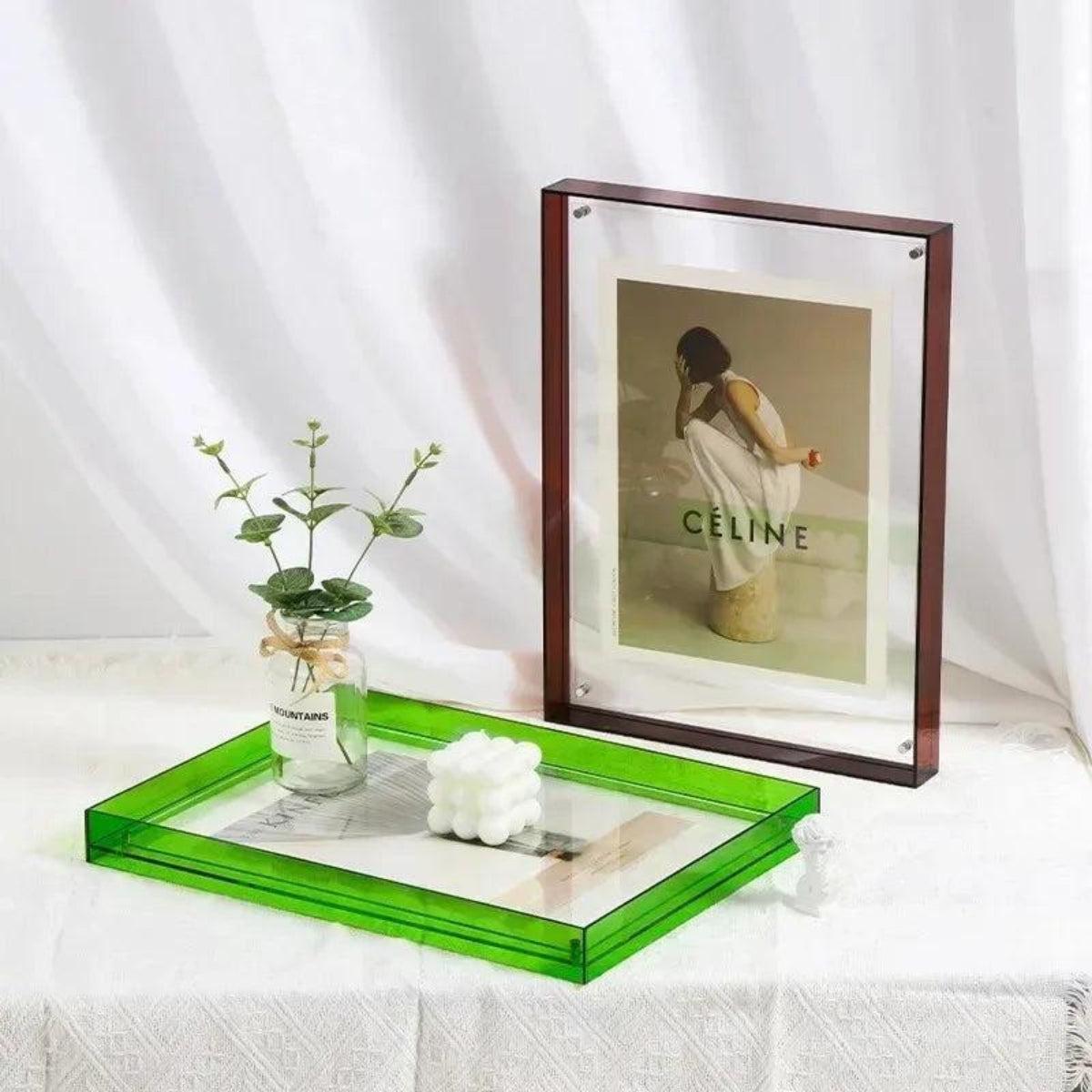 Gallery Wall Picture Frame Display With Vibrant Edge For Framed Photos And Posters