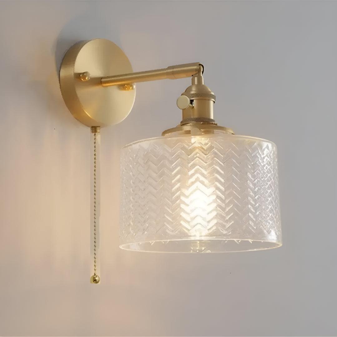 Glass Wall Lamp Light With Adjustable Shade for Home