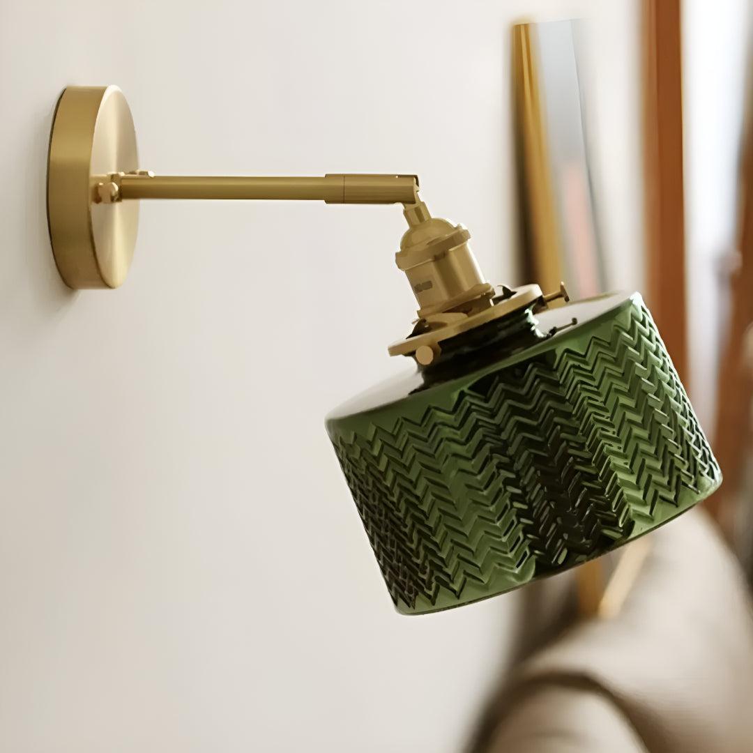 Glass Wall Lamp Light With Adjustable Shade for Home